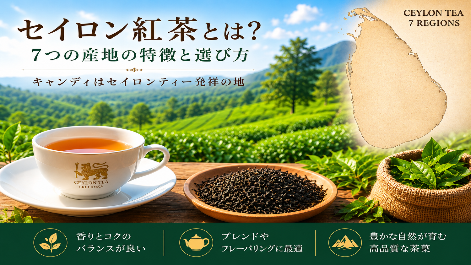 セイロン紅茶とは？7つの産地の特徴と選び方