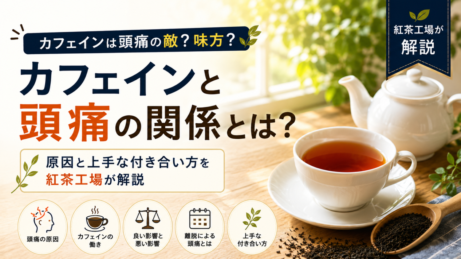 カフェインと頭痛の関係とは？原因や飲み過ぎ・飲まなさ過ぎによる影響をわかりやすく解説