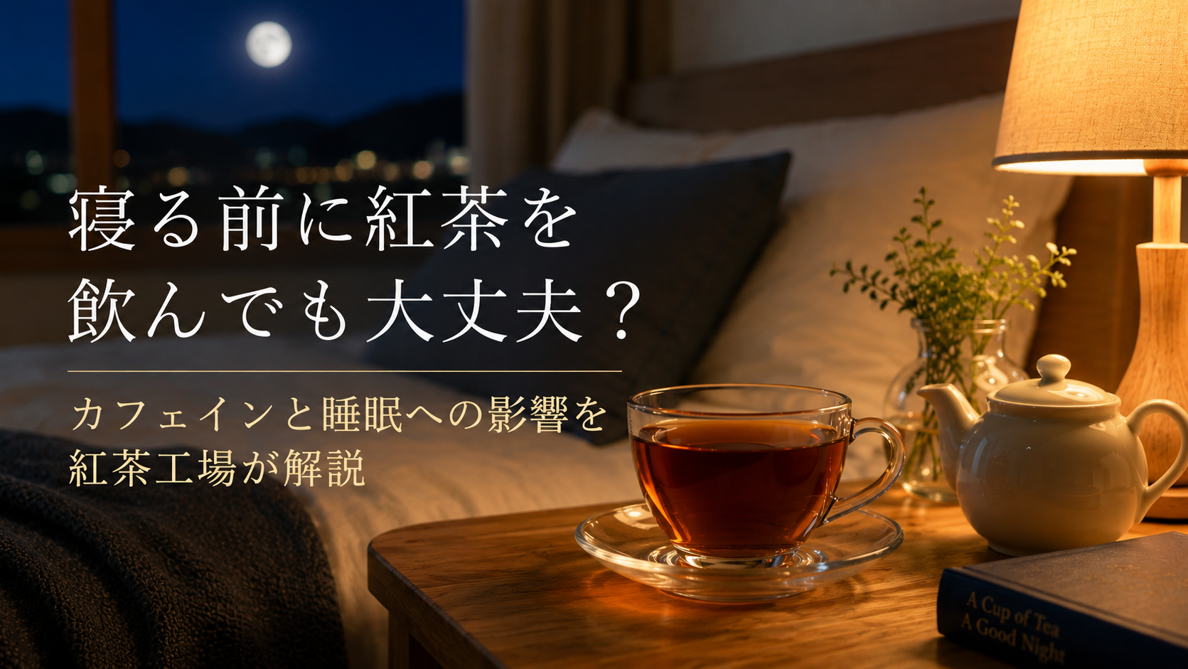 寝る前に紅茶を飲んでも大丈夫？カフェインが睡眠に与える影響を解説するイメージ