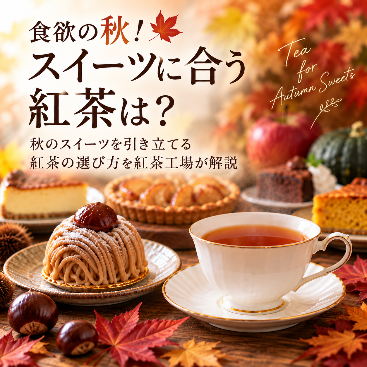 食欲の秋！スイーツに合う紅茶は？秋のスイーツを引き立てる紅茶の選び方を紅茶工場が解説