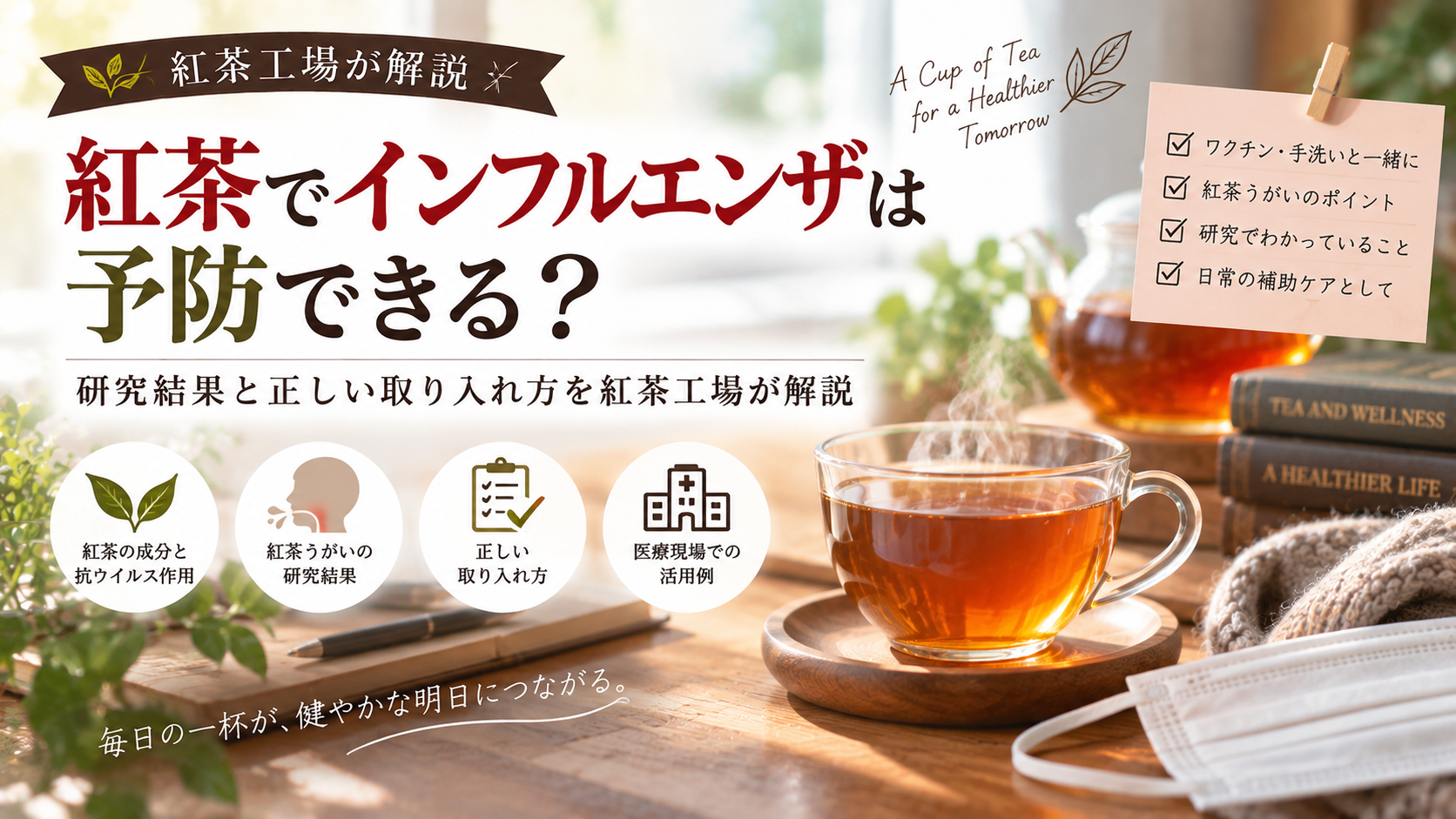 紅茶でインフルエンザは予防できる？研究結果と正しい取り入れ方を紅茶工場が解説