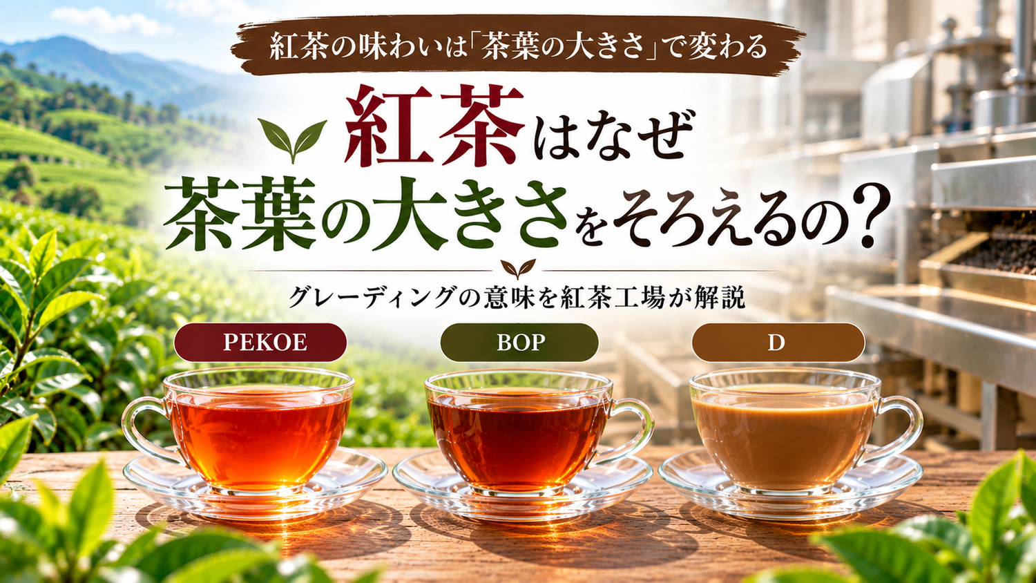 紅茶はなぜ茶葉の大きさをそろえるの？グレーディングの意味を紅茶工場が解説