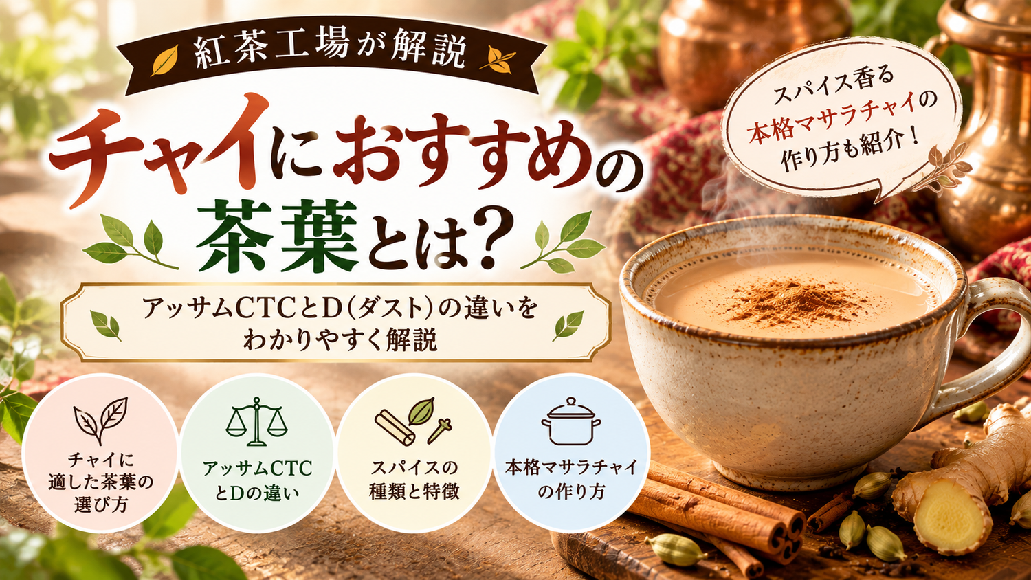チャイにおすすめの茶葉とは？アッサムCTCとD（ダスト）の違いを紅茶工場が解説